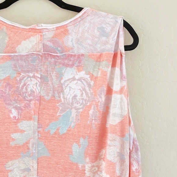 We the Free Oversized Orange Combo Floral Gardenia Tee - Picture 12 of 12